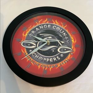 Orange County Choppers America Custom Plastic Glass Wall Clock Biker Home Decor